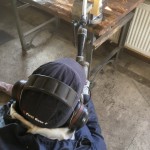 Titan Anlagenkomponenten während des Strahlens