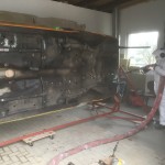 Unterbodenschutzentfernung an einem Opel Manta