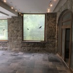 Bruchsteinwand nach der Trockeneisbehandlung