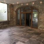 Bruchsteinwand nach der Trockeneisbehandlung